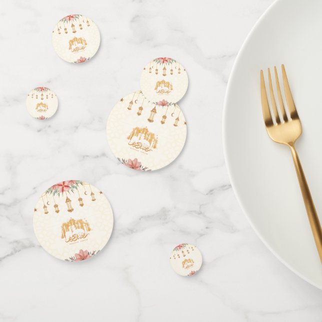 Confettis Lanternes d'aquarelle florale Ramadan Kareem (Groupe)