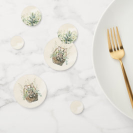 Confettis Lapin vert et Eucalyptus