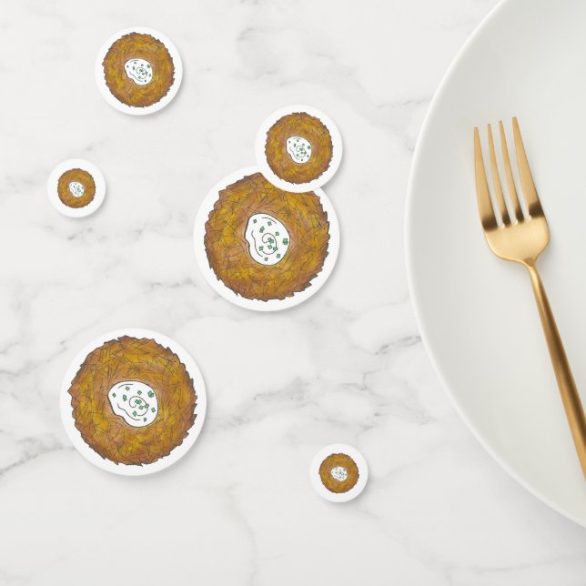 Confettis Latkes Happy Hanoukka Chanukah Jours fériés juifs (Groupe)