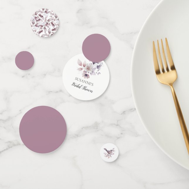 Confettis Lavande Rose Floral Botanique Baby Shower de Maria (Groupe)