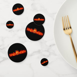 Confettis Le lettrage massif enflammé d'Halloween de Slipper