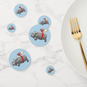 Confettis L'Hippopotame Fusée Volant