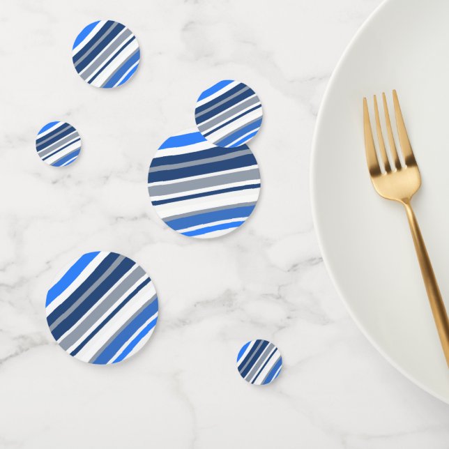 Confettis Lignes/Gris/Bleu/Blanc/Gris Motif (Groupe)
