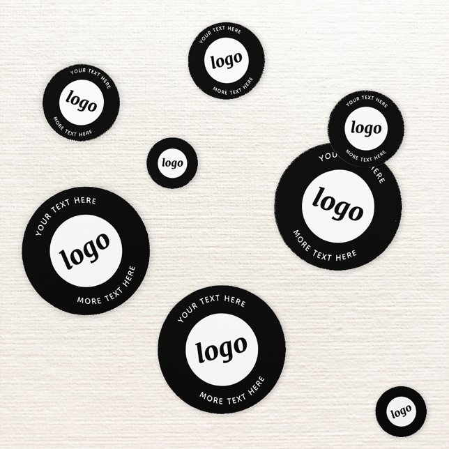 Confettis Logo avec texte commercial promotionnel (Logo with custom text business promotional confetti)