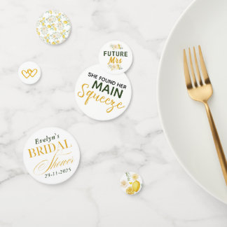 Confettis Main Squeeze Citrons Eucalyptus Rose Fête de Maria