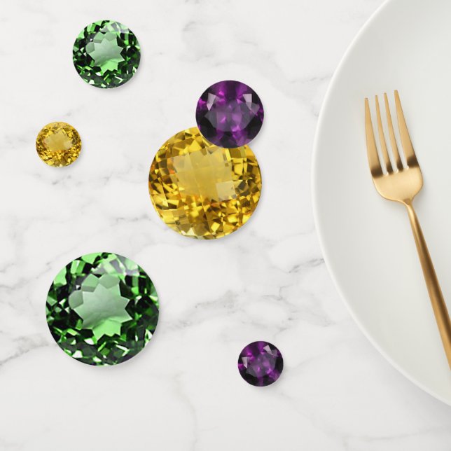 Confettis Mardi Gras Gemstones (Groupe)