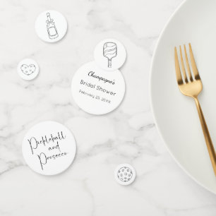 Confettis Mariage civil Pickleball & Prosecco avec texte mod