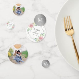 Confettis Mariage floral à huile géométrique chic