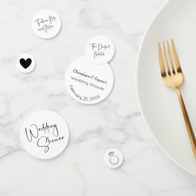 Confettis Mariage Minimaliste Fête de Fiançailles (Groupe)