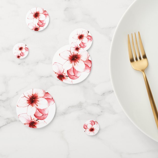 Confettis Mariage moderne en fleurs de cerisier (Groupe)