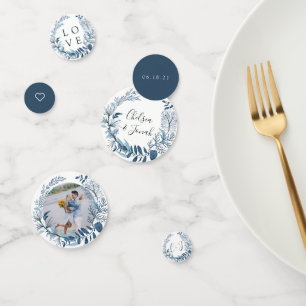 Confettis Mariage personnalisé Wild Azure