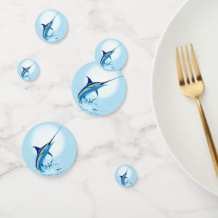 Confettis Marlin Bleu Jaillissant de l'Océan