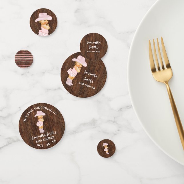 Confettis Merci pour la future fille Baby shower occidental (Groupe)