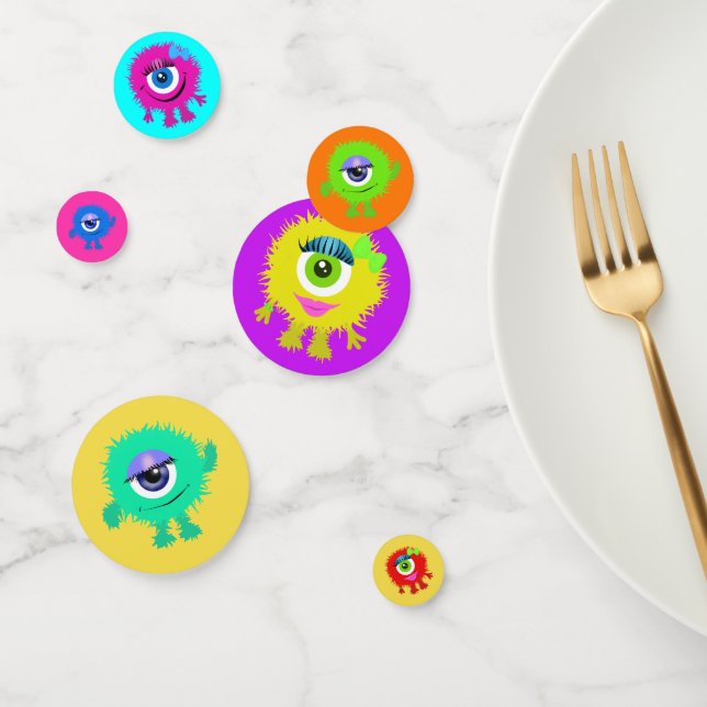 Confettis Mignonne Monstres Un Oeil (Groupe)