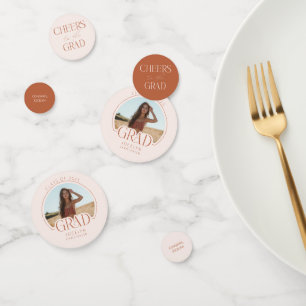 Confettis Moderne Elégant Blush Terracotta Custom Graduation