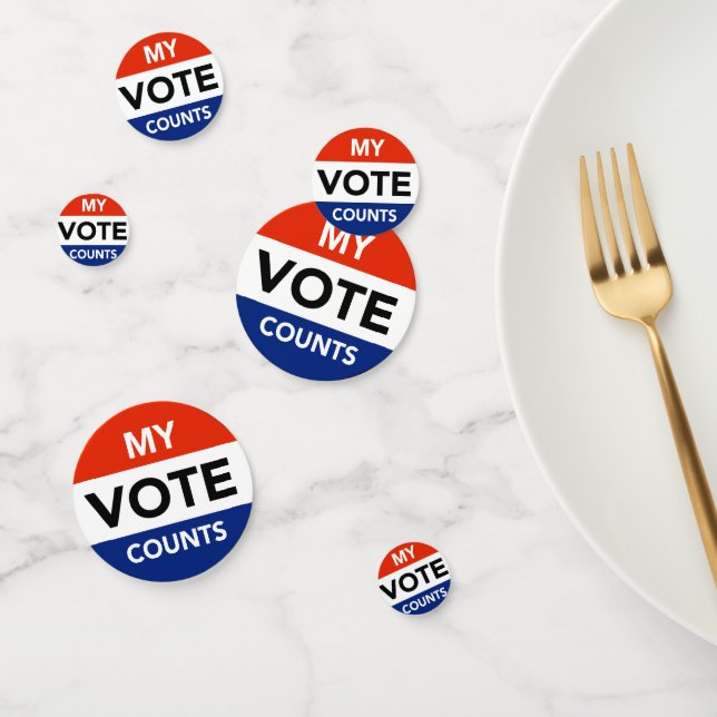 Confettis Mon compte de vote (Groupe)