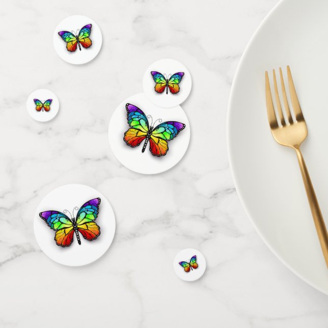 Confettis Monarque papillon arc-en-ciel (Groupe)