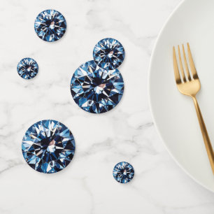 Confettis Motif de cristal Diamant Bleu