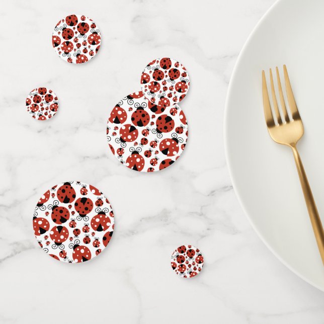 Confettis Motif De Ladybugs, Mignons Ladybugs, Red Ladybugs (Groupe)