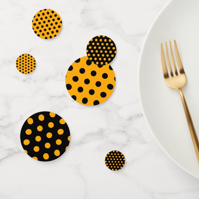 Confettis Motif d'Halloween orange noir (Groupe)