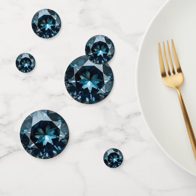 Confettis Motif en cristal bleu (Groupe)