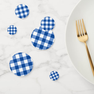 Confettis Motif en vichy bleu