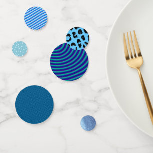Confettis Motifs ludiques bleus