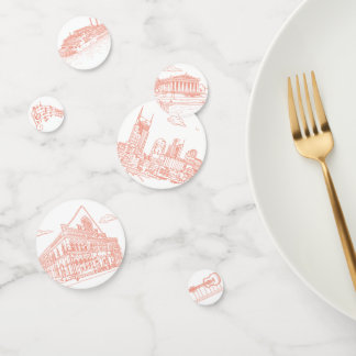 Confettis Nashville Toile Rose Corail