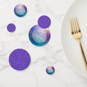 Confettis Nebula violette et Parties scintillant