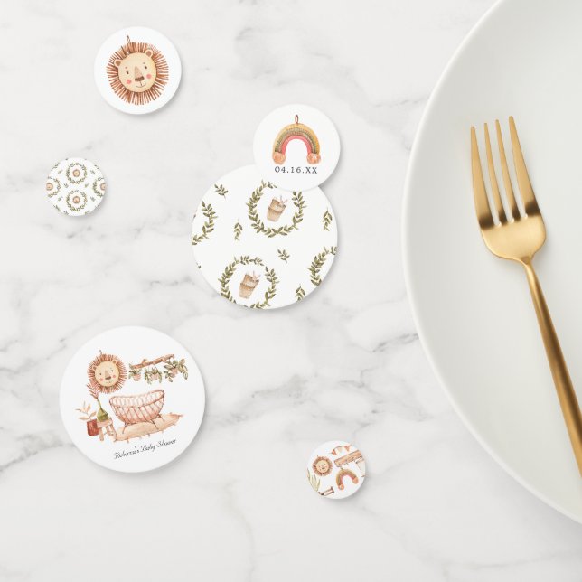 Confettis Neutre entre les sexes | Boho Nursery Baby shower (Groupe)
