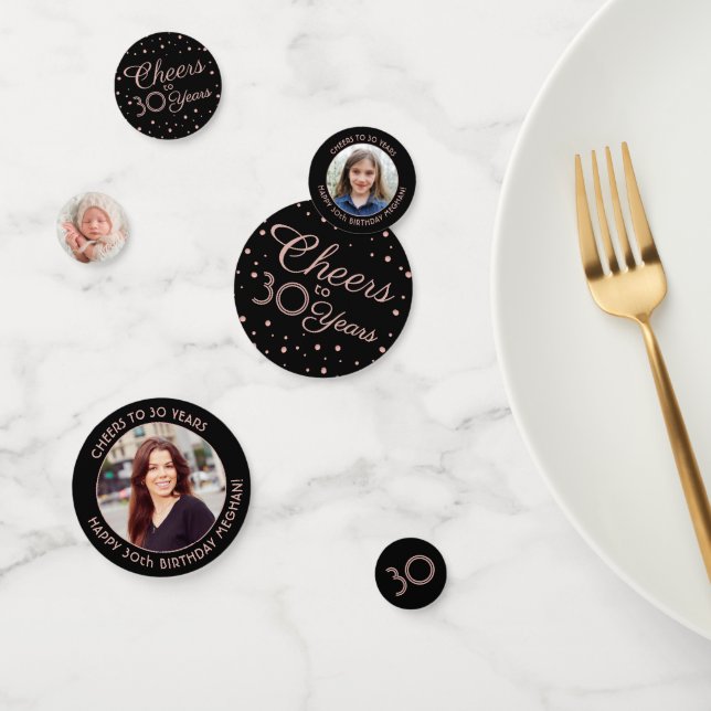 Confettis N'IMPORTE QUEL anniversaire encourage Elegant rose (Groupe)