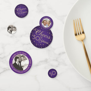 Confettis N'IMPORTE QUEL Anniversaire Salaire Purple & Gold 