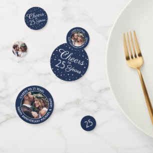 Confettis N'IMPORTE QUEL Anniversaire Salue Marine & White 3