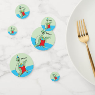 Confettis Nom Personnalisé, Garçon, Dinosaure Anniversaire