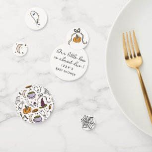 Confettis Notre petit Baby shower d'Halloween presque dû