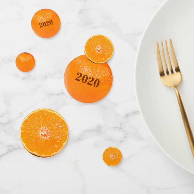 Confettis Nouvel An Fruit Orange (Groupe)