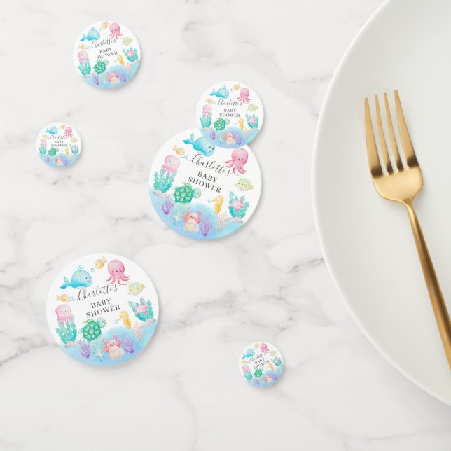 Confettis Oh Bébé Sous Le Baby shower De Mer (Groupe)