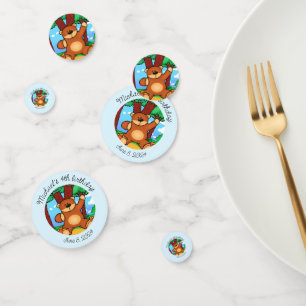 Confettis Ours dans la prairie d'anniversaire 