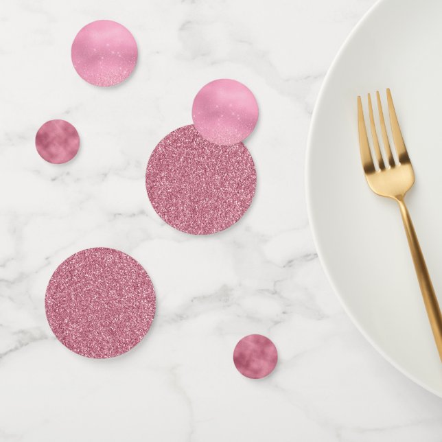 Confettis Paillettes roses (Groupe)