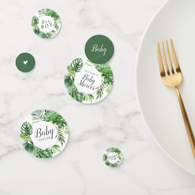 Confettis Palmier tropical sauvage C'est une table de Baby s (Groupe)
