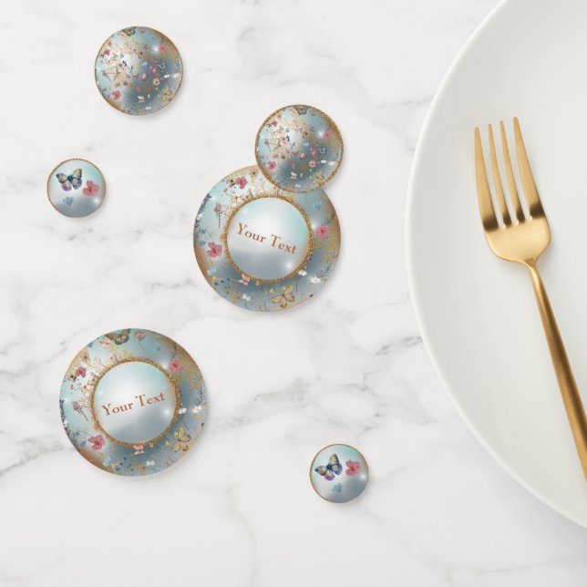 Confettis Papillon bleu perle (Groupe)