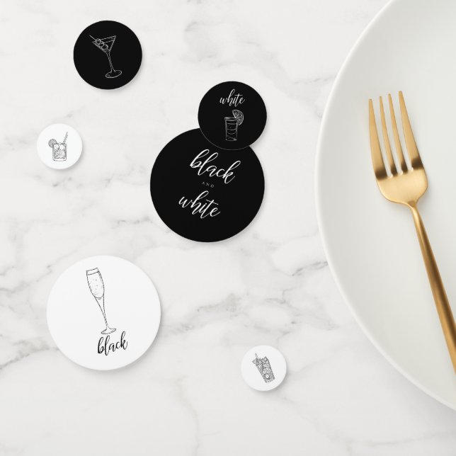 Confettis Parti noir et blanc (Groupe)