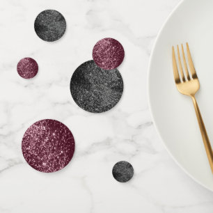Confettis Parties scintillant rose en or et noir