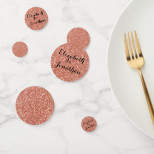 Confettis Parties scintillant rose Gold avec vos noms