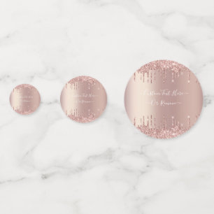 Confettis Parties scintillant rose Gold Blush Éclats Texte p