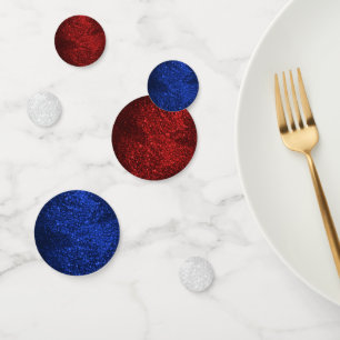 Confettis Parties scintillant rouge, blanche et bleue