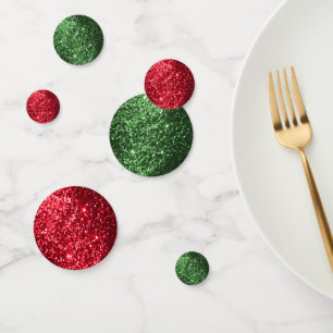 Confettis Parties scintillant rouge et verte