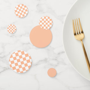 Confettis Peach Fuzz À damiers En vichy Motif