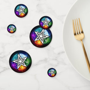 Confettis pentagramme du Wiccan