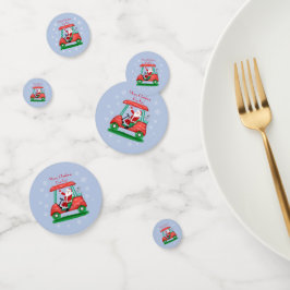Confettis Père Noël In Golf Panier Joyeux Noël Par-Tee!